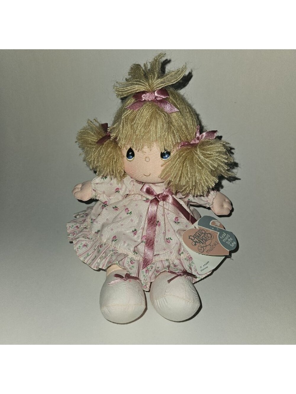 Precious Moments Musical Carrie Doll Plush Play Mates Earth Is Lord's Head Moves